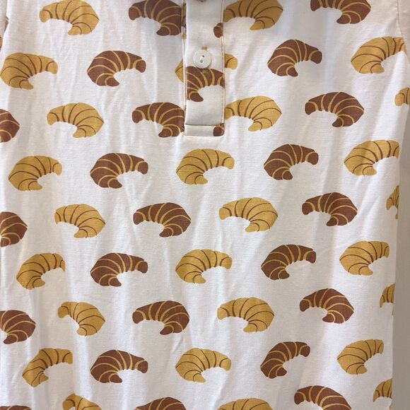 Kickee Pants Natural Croissants Polo Romper Bamboo Boys Size 18-24 Months - Picture 7 of 14